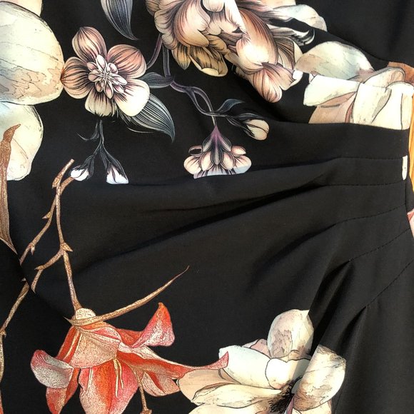 Adrianna Papell Pleated Floral Sheath Dress - Picture 5 of 5